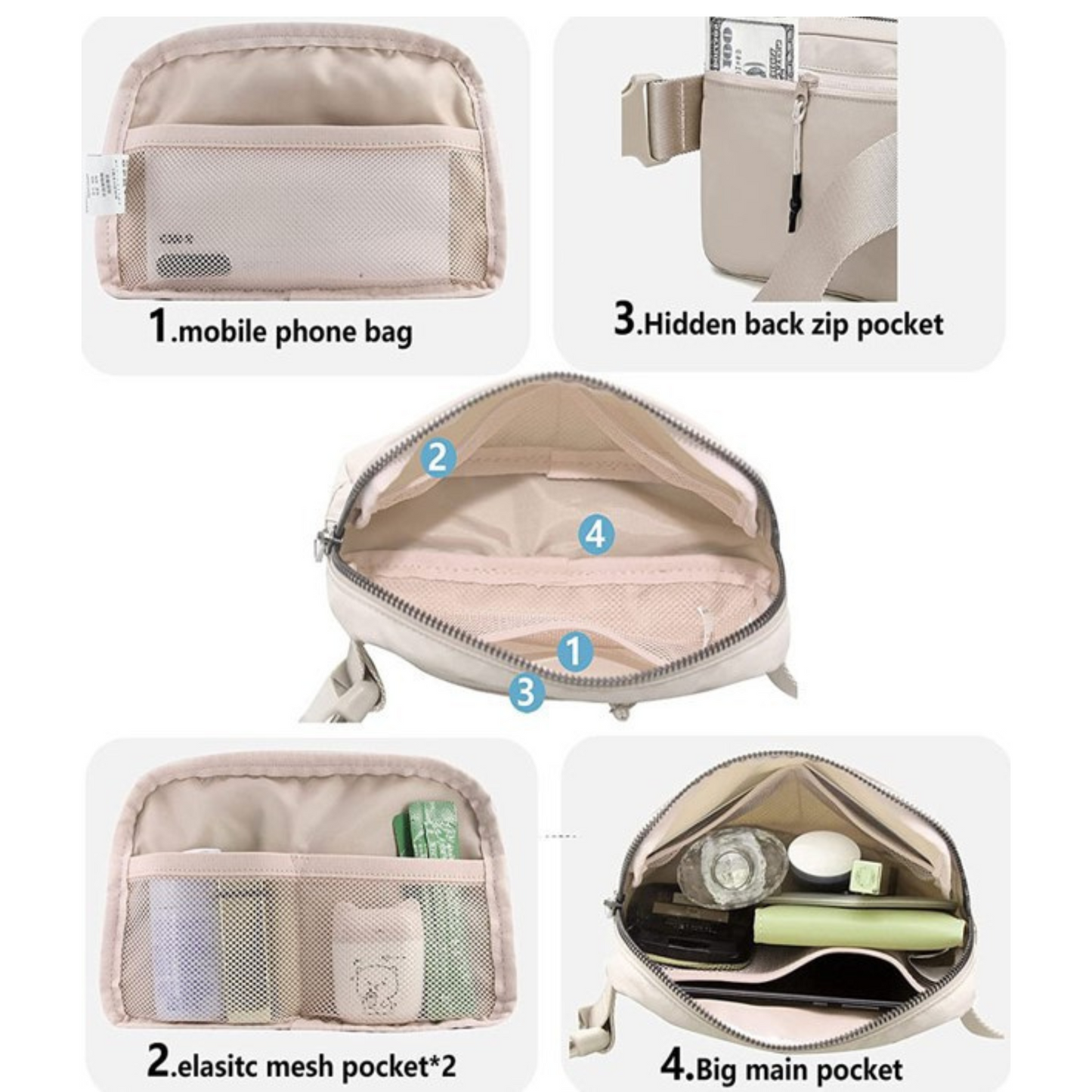 Cross Body Sling Bag Fanny Pack
