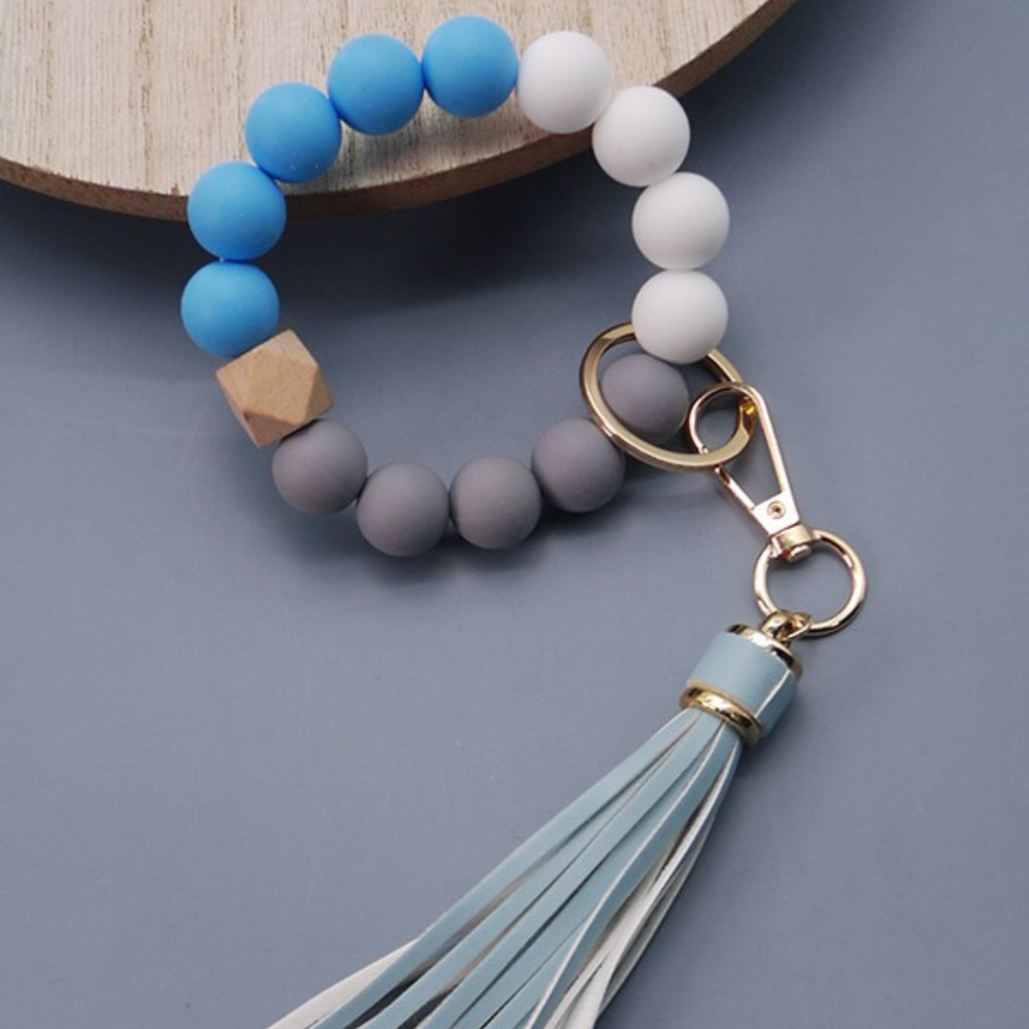 Bead Tassel Bracelet Key Holder
