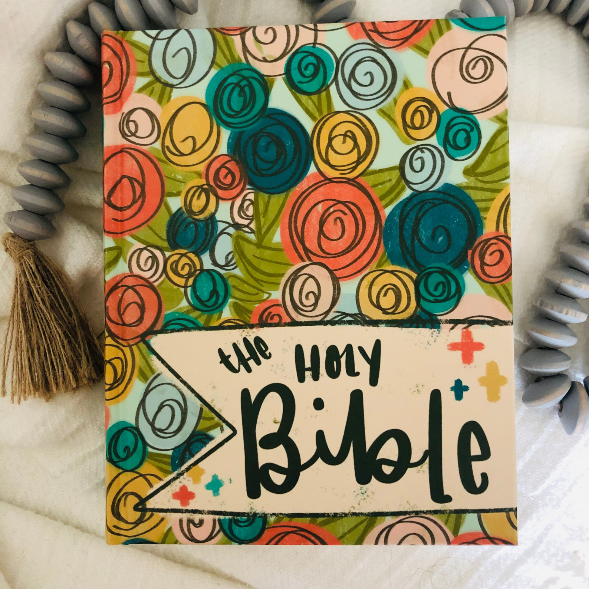 Faith-inspired KJV Bible featuring Vibrant Floral Artwork