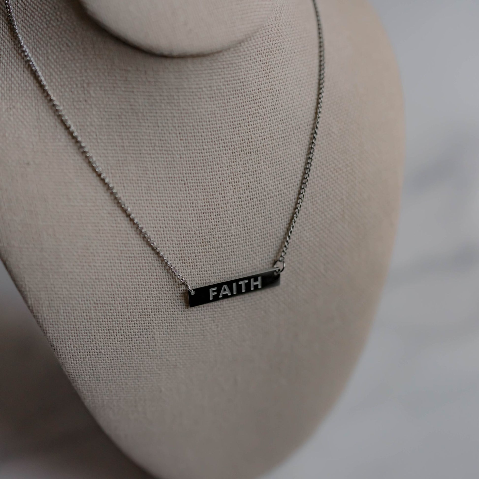 Inspiring 'Faith' Engraved Jewelry