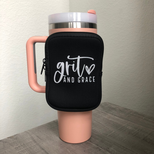 Tumbler Pouch - "Grit and Grace"