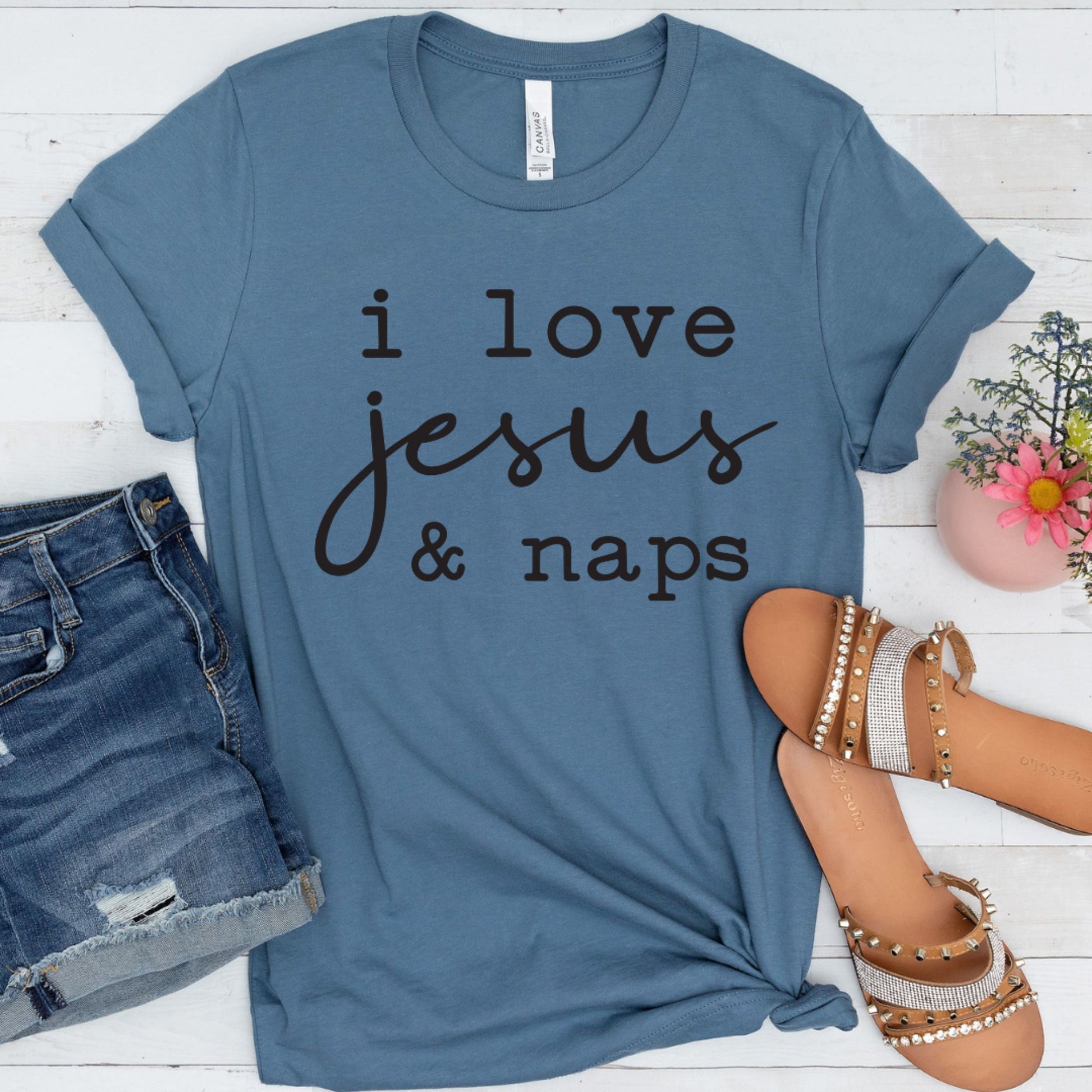 Elevate Your Wardrobe with Our "I Love Jesus and Naps" Bella Canvas T-Shirt