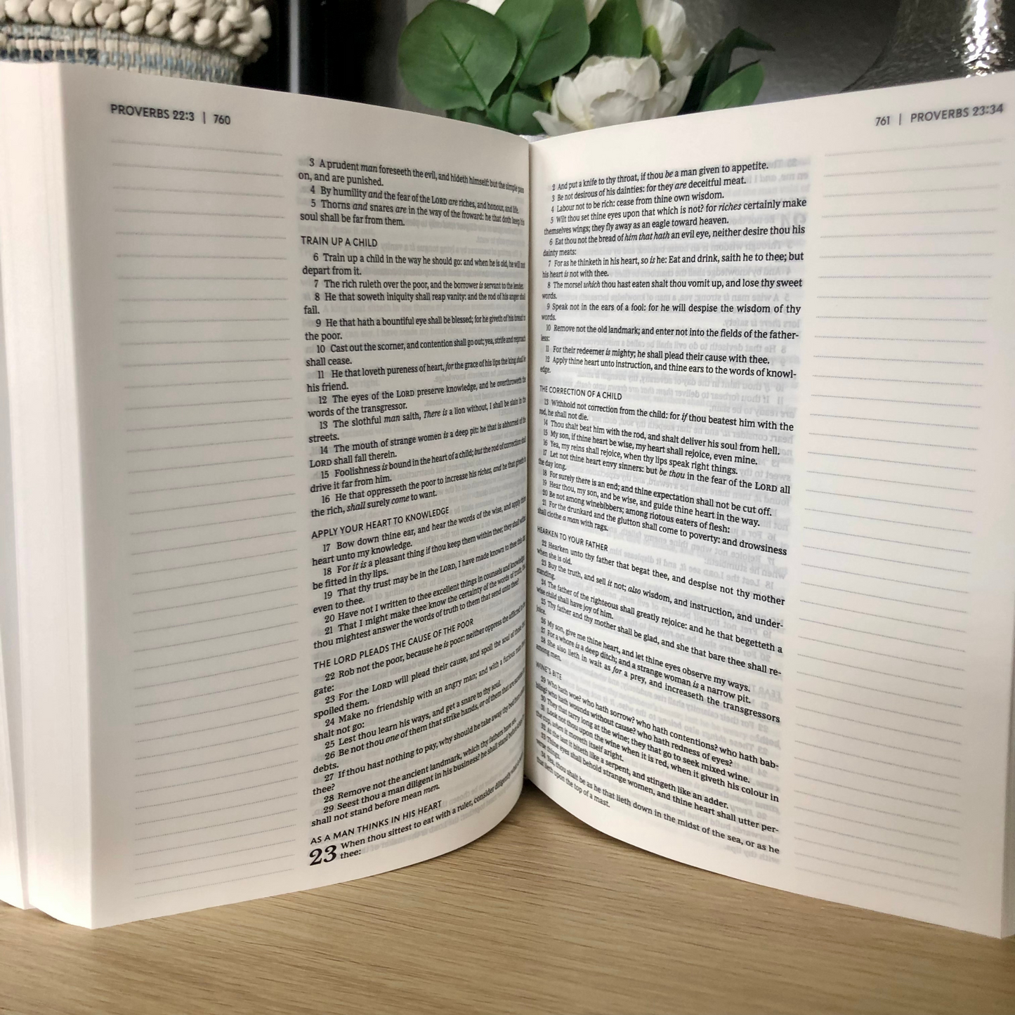 Lined Pages for Personal Reflections in the KJV Journaling Bible