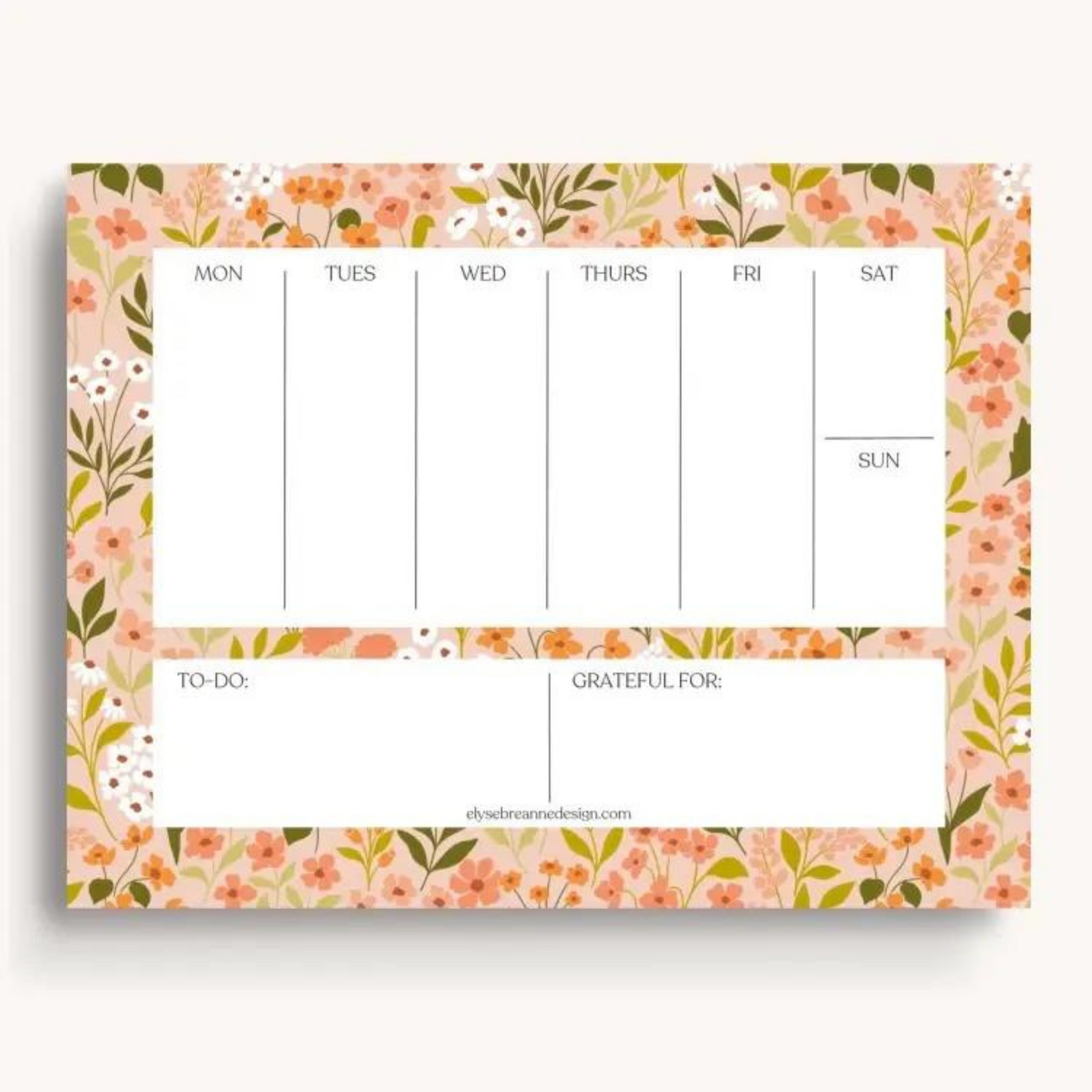 A cute weekly planner note pad, perfect for staying organized and inspired.