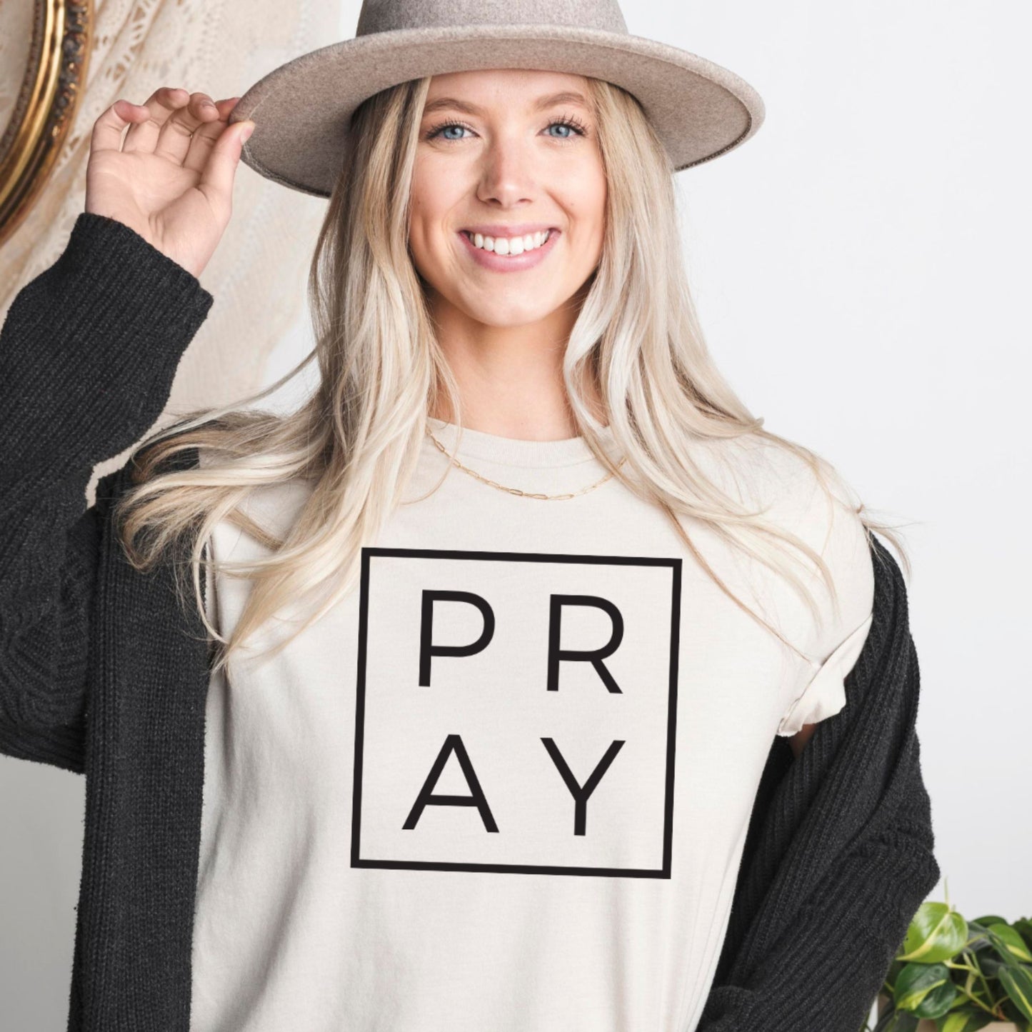 "Pray" Bella Canvas T-Shirt: Find Comfort and Strength in Faithful Design