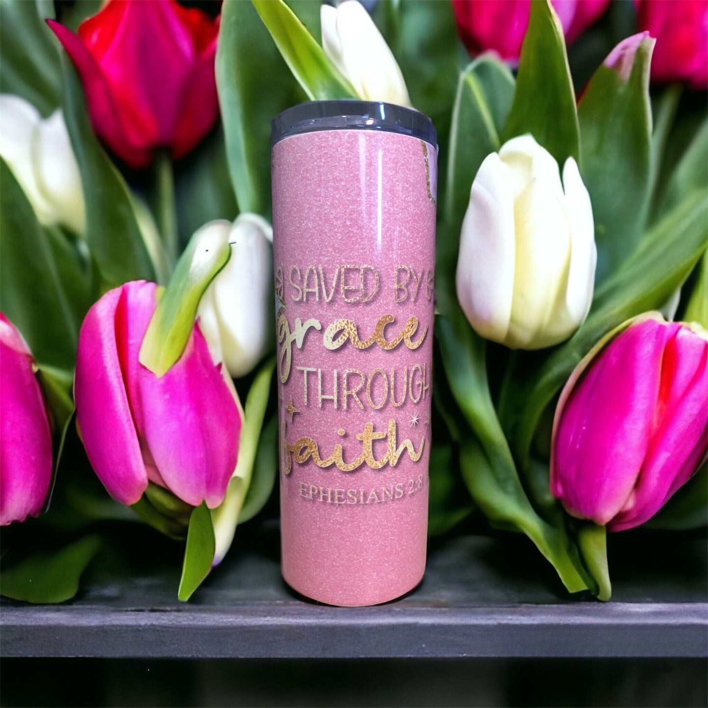 Beautifully designed tumbler blending aesthetics and spiritual symbolism
