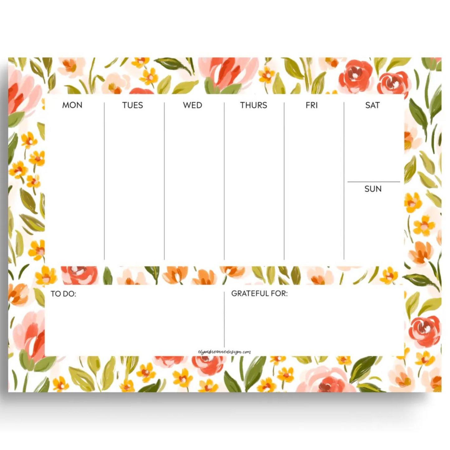 Stay on top of your schedule with this adorable weekly planner note pad.