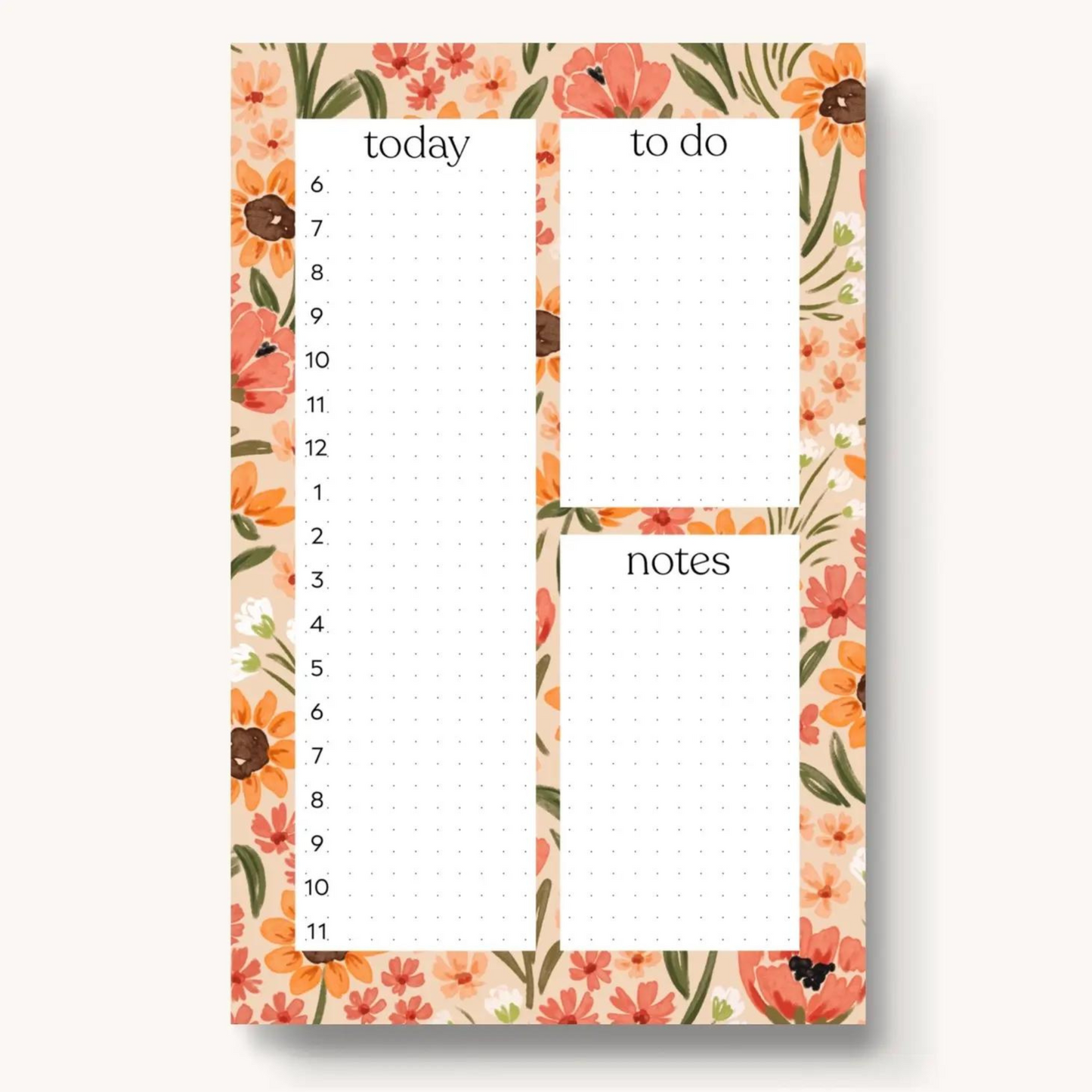 A charming and stylish daily planner note pad designed to keep you organized and inspired.