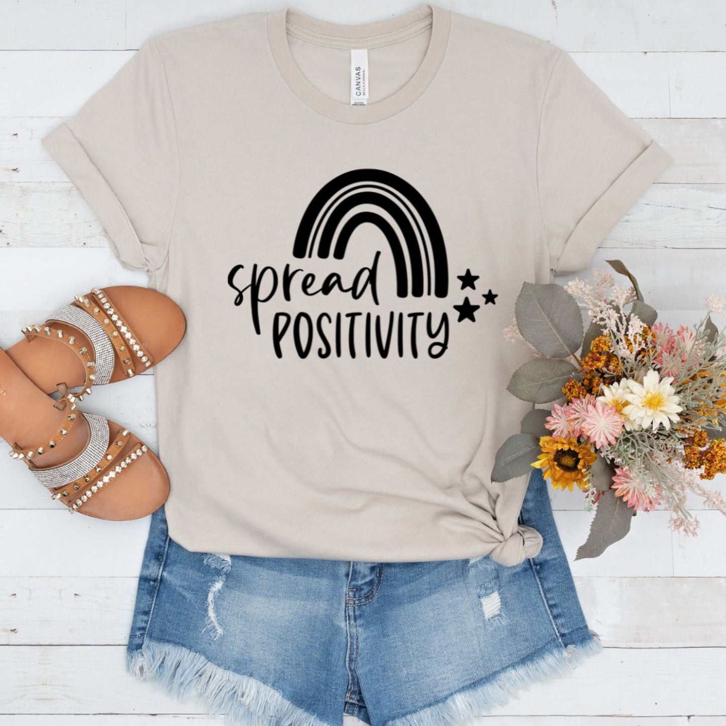 "Spread Positivity" T-shirt - Inspire Others with Words of Kindness and Joy