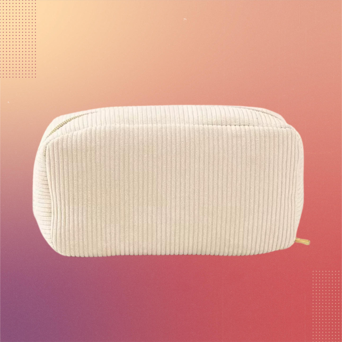 Corduroy Striped Make Up Bag