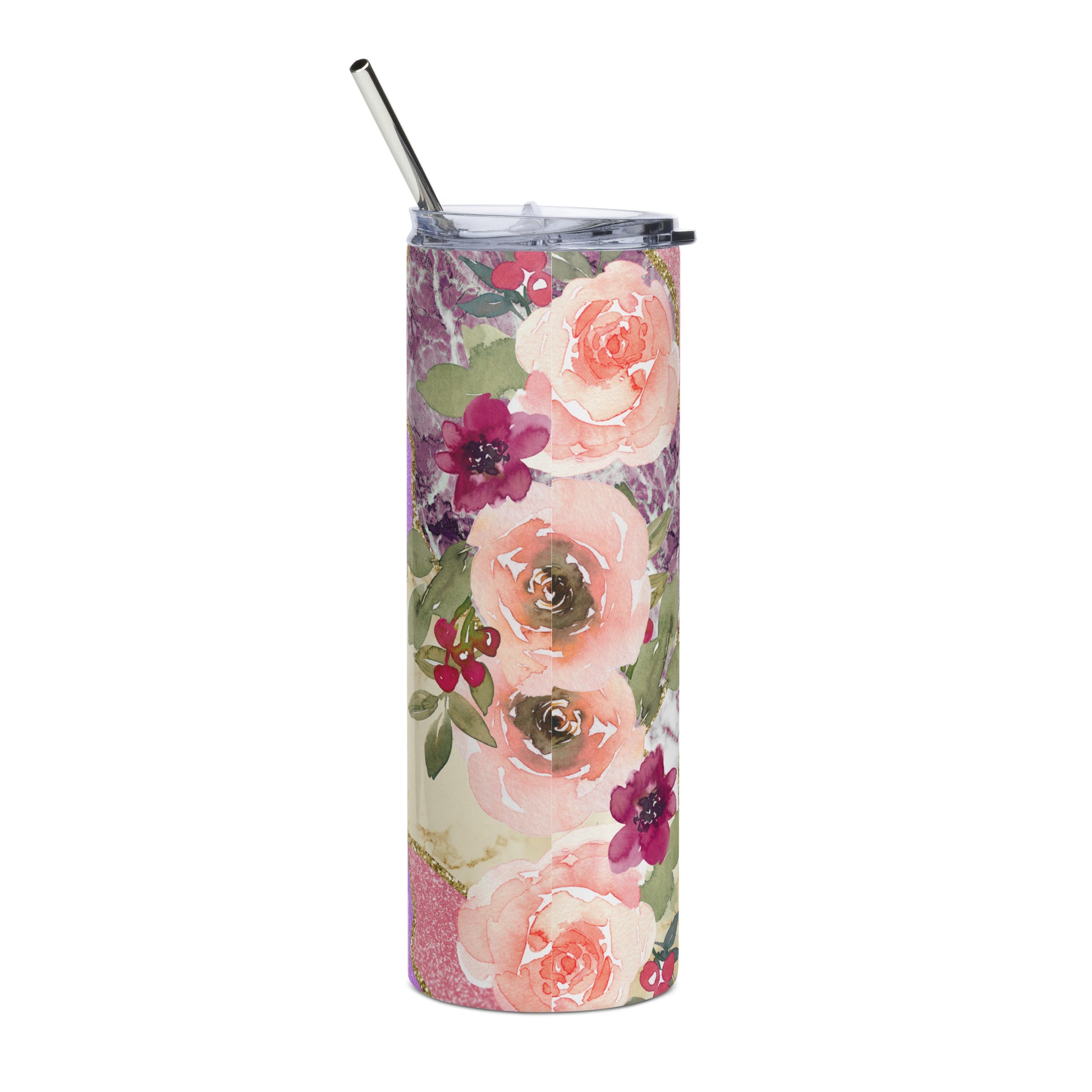  "Empowering Stainless Steel Tumbler" - This 20 oz tumbler showcases an inspiring message, honoring the strength and resilience of women.