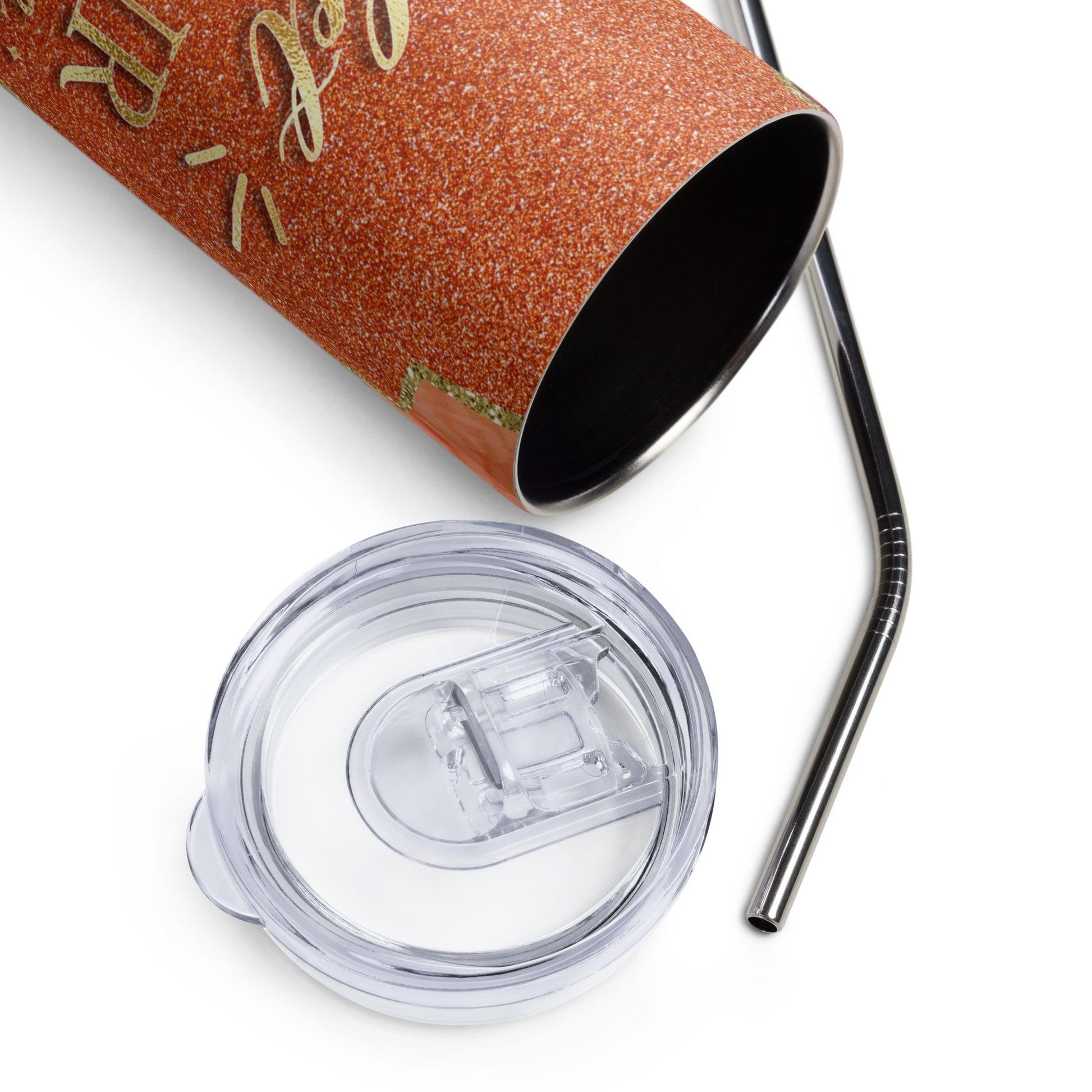 Illuminate your day with the "Let Your Light Shine" stainless steel tumbler, designed to brighten your spirit as you hydrate, and equipped with a practical lid and straw for easy use.