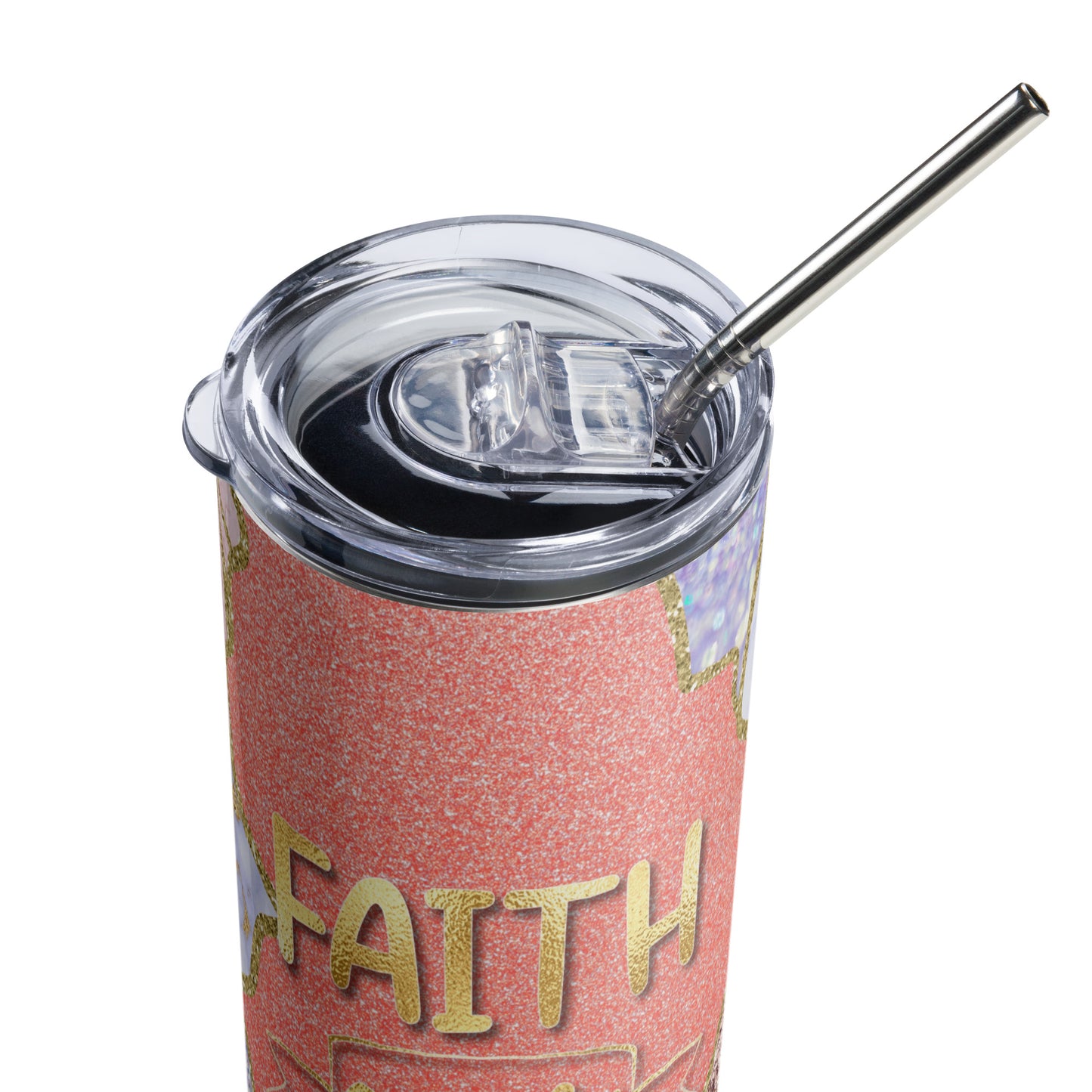 Durable 20oz stainless steel tumbler for faith-inspired beverages