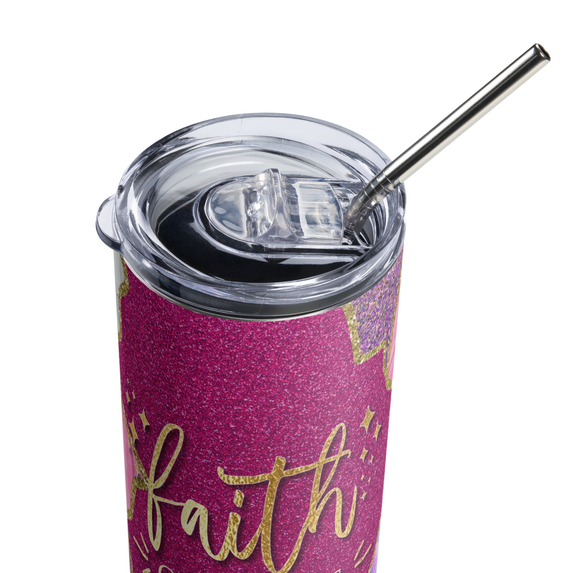 Durable 20oz stainless steel tumbler for faith-inspired beverages