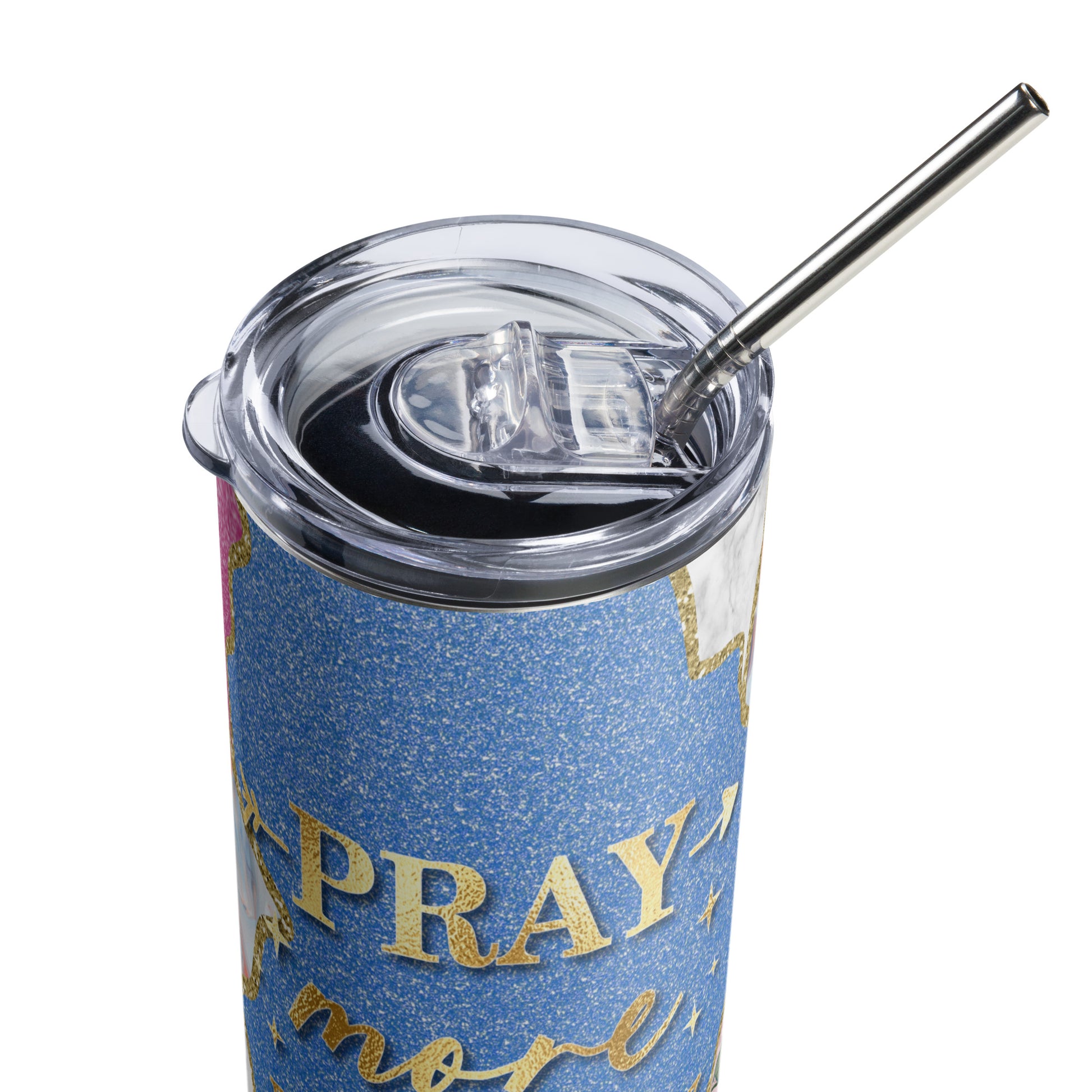 This tumbler carries a powerful message to encourage a mindset of prayer over worry, making it an empowering addition to your daily routine.