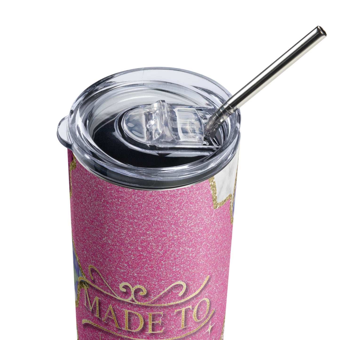 Carry a heartfelt reminder of your faith with this 20 oz stainless steel tumbler, adorned with the inspirational "Made To Worship" design, and appreciate the practicality of a durable lid and straw for your daily worship and hydration rituals.