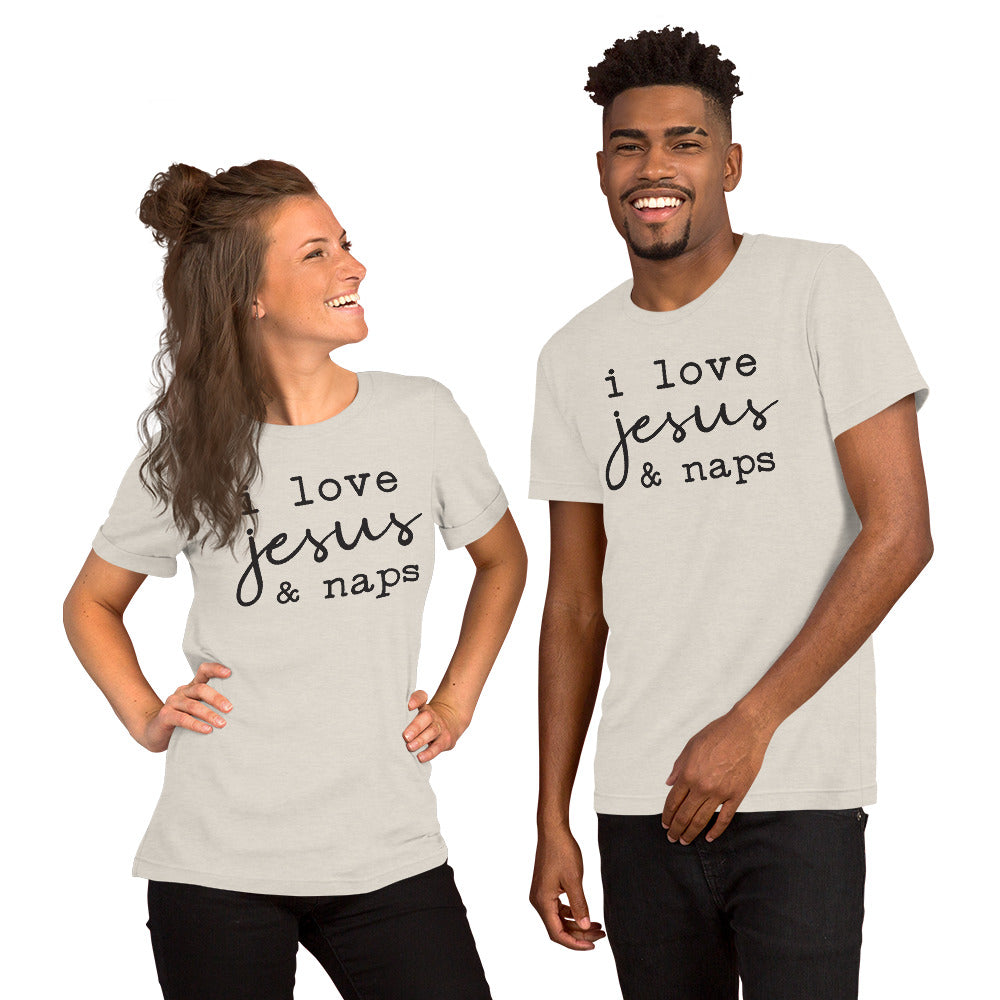 Prioritize Faith and Self-Care with Our 'I Love Jesus and Naps' Tee
