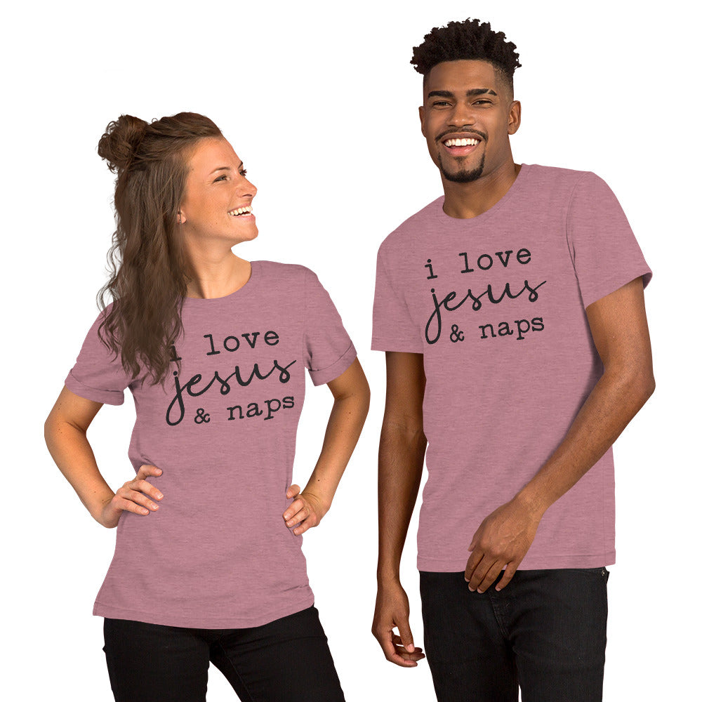 Express Your Beliefs with Our "I Love Jesus and Naps" Bella Canvas Tee