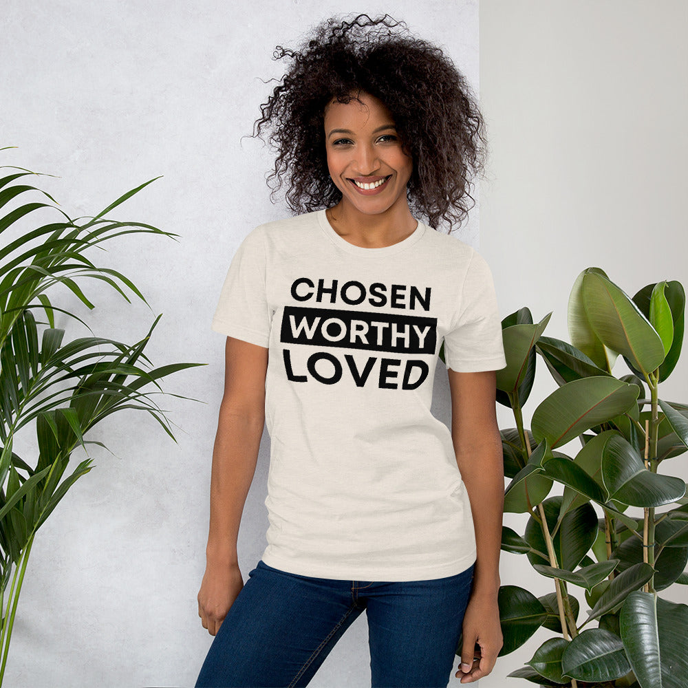 Empowering Bella Canvas t-shirt reminding us of our inherent value and worthiness