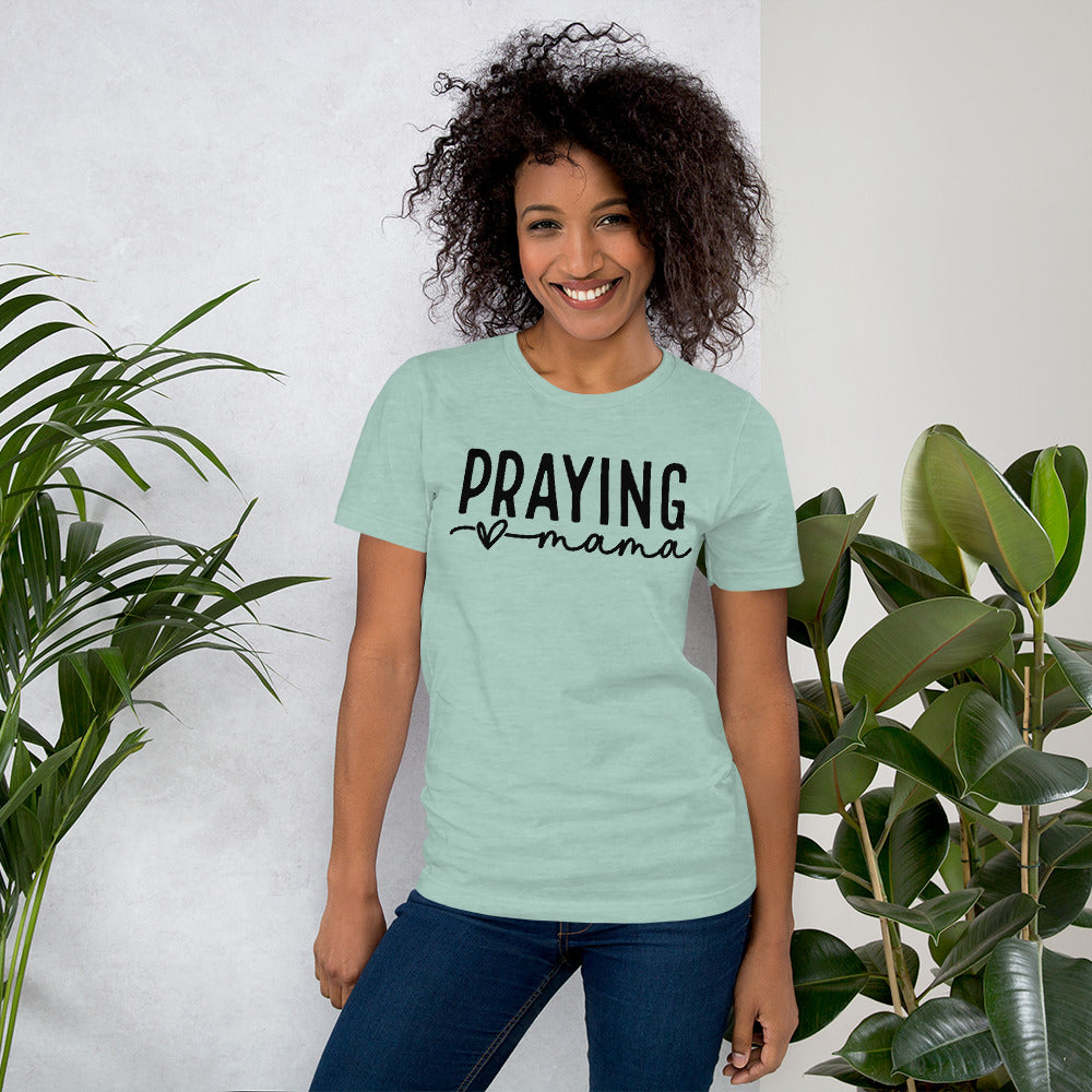 Premium quality Bella Canvas tee with "Praying Mama" print