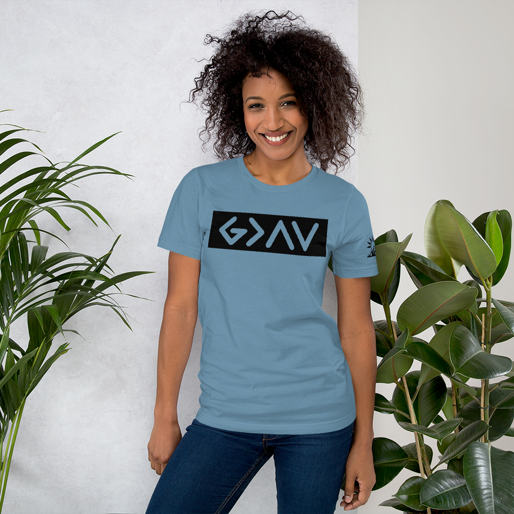 Stylish and meaningful Bella Canvas t-shirt with faith-inspired print